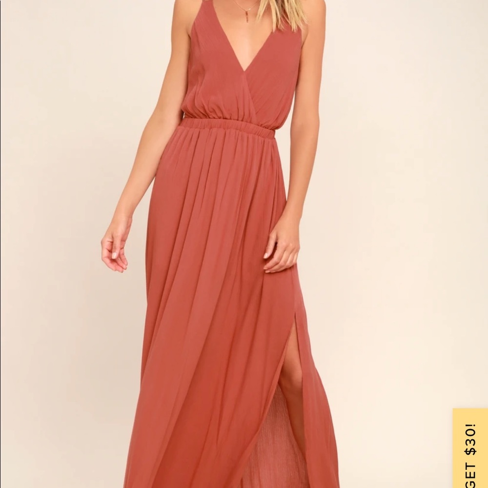 Lulus Rusty Rose Maxi Dress